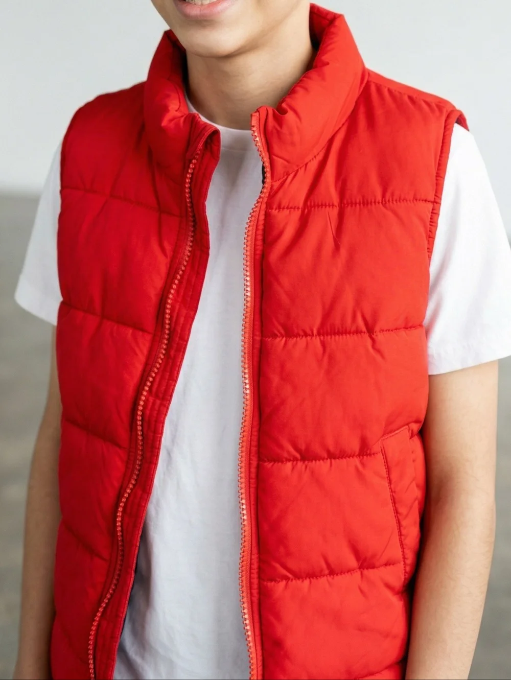 Boys 4T Old Navy Red Puffer Vest
